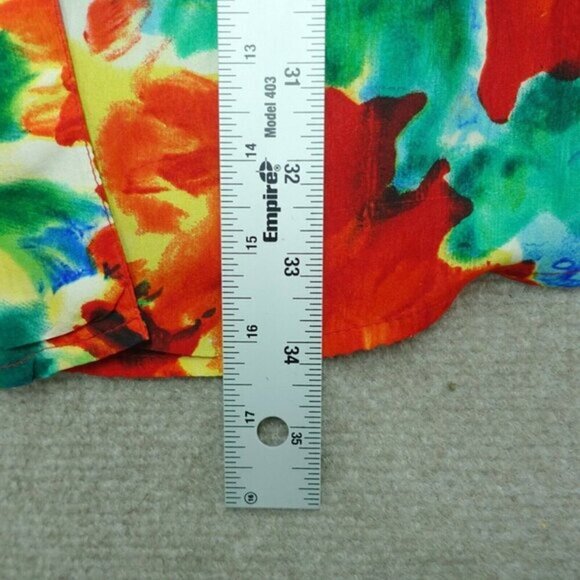 Kathryn Deene Shirt Button Down Top Women's 26 /28 4XL Silk Red Watercolor - Picture 5 of 5